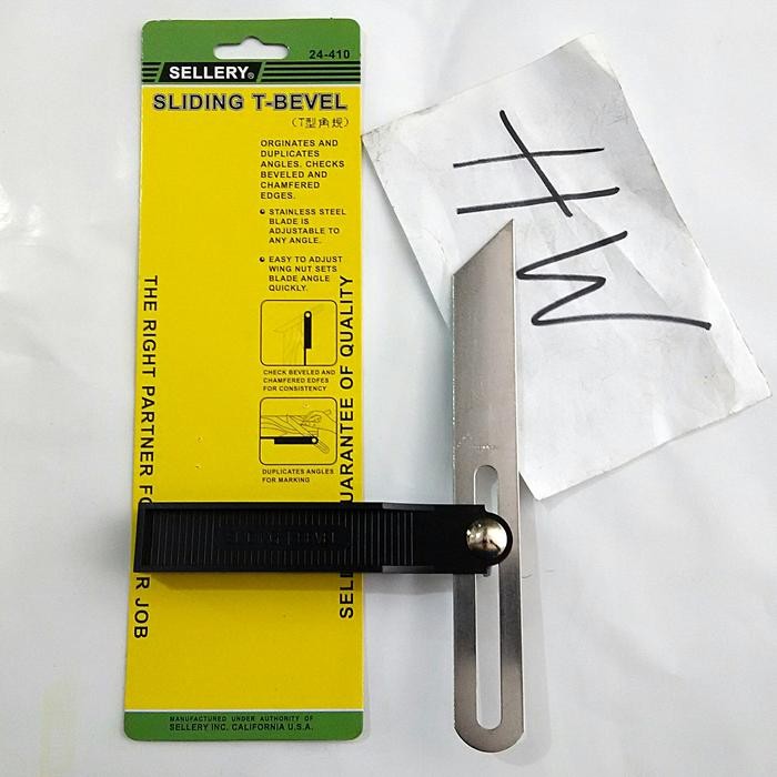 Sliding T-Bevel / Pengukur Sudut Sellery