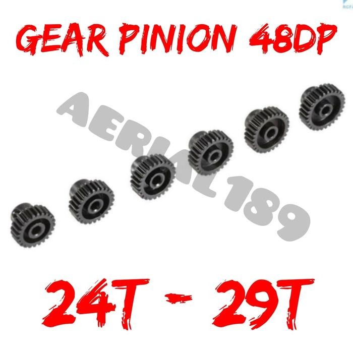 Gear pinion 48dp 24T - 29T Shaft 3.175mm RC 3racing sakura d3 d4