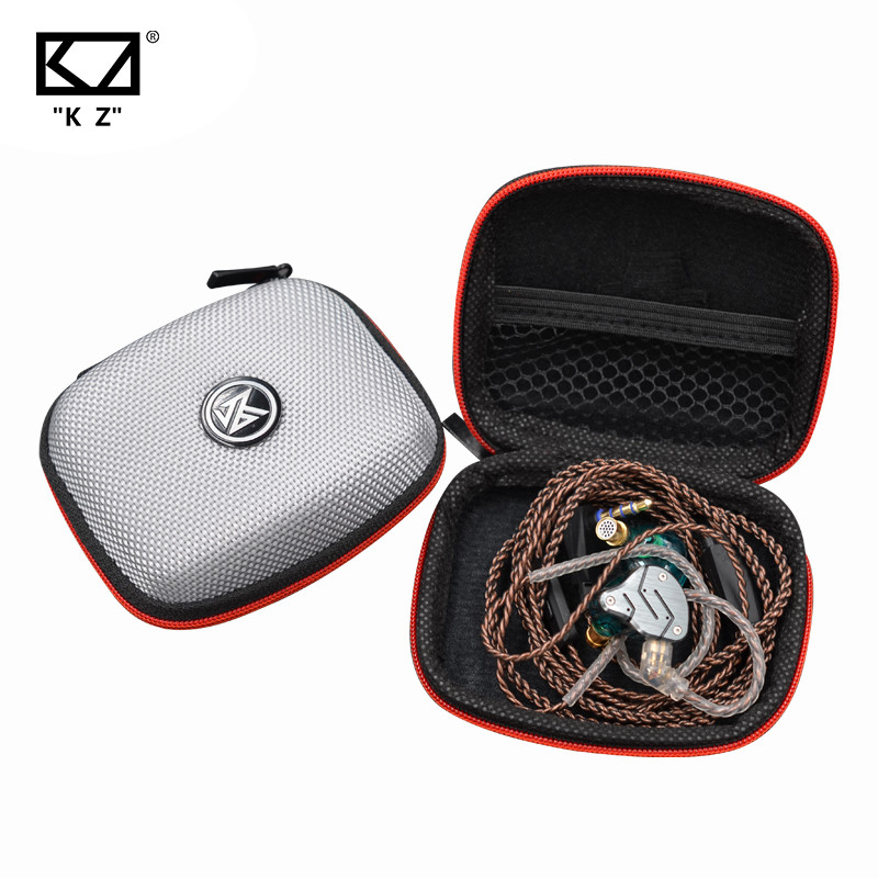 KZ Case Earphone Box Bluetooth Headset Case Square Portable Compression Headset Storage Case EVA