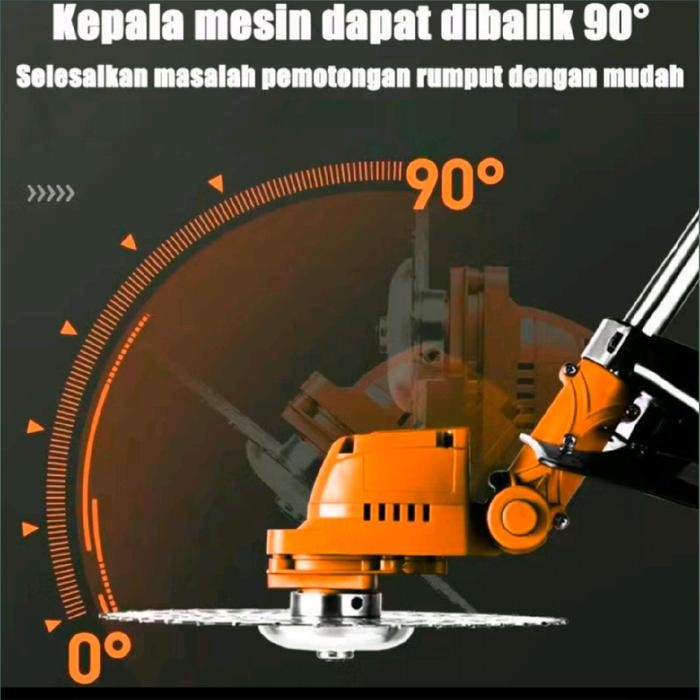 Mesin Potong Rumput Shining Baterai Lengkap Mesin Pangkas Rumput Shining 99V Pasti Diskon