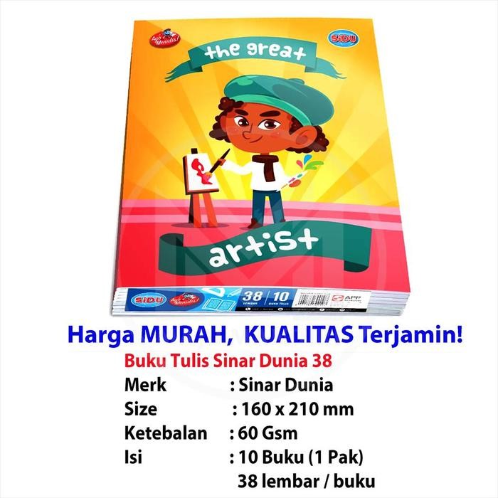 

Terlaris- Buku Tulis Sidu Isi 38 Lembar / Sidu 38 / Buku Tulis Tk, Sd