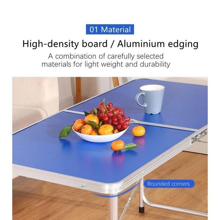 Meja Lipat Meja Belajar Meja Koper Alumunium/Meja Lipat Jualan Serbaguna Meja Cam Outdoor Portable