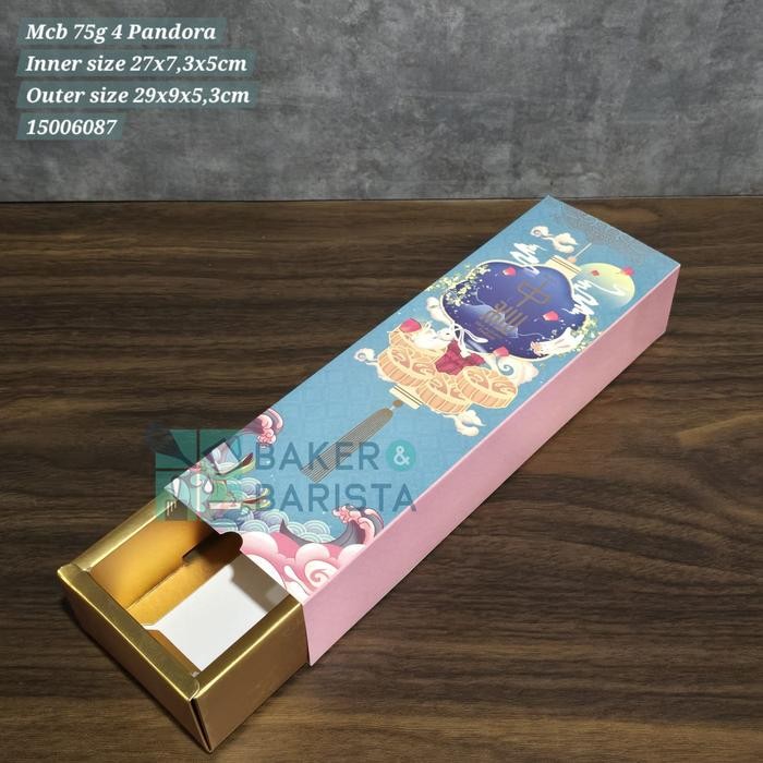 Mooncake Box 75gr 4 pcs Pandora / Box kue bulan Pandora Rabbit Red Kode 1422