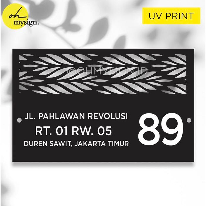 

Custom Papan Alamat Rumah Akrilik Laser Cut + Uv Print