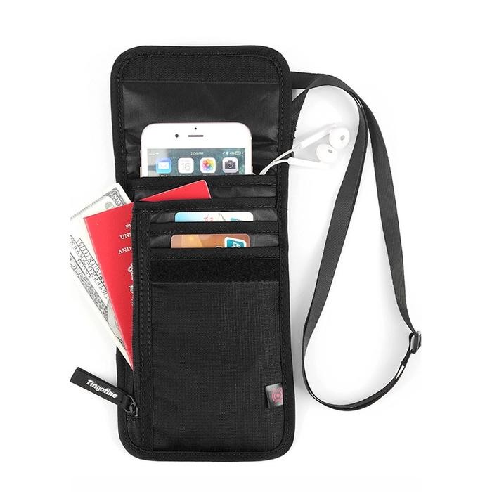 

Outdoor Antitheft Swipe Card RFID Card Holder Waterproof Nylon Document Protective Case Travel