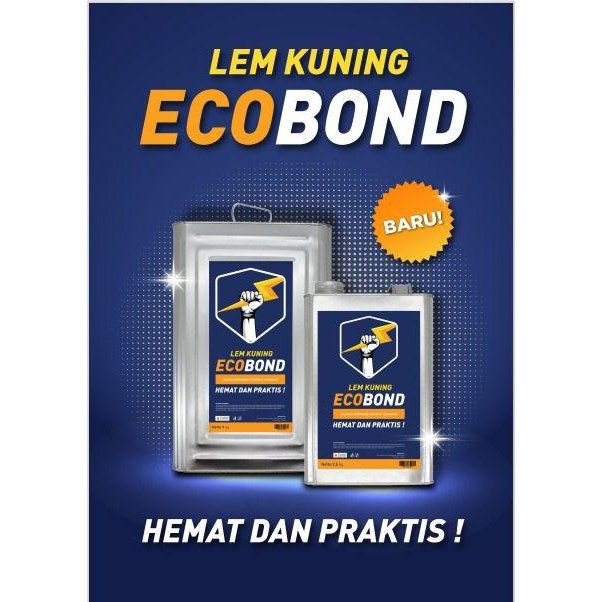 LEM KUNING ECOBOND 2,5 KG dan 9 KG / LEM SERBAGUNA / LEM VINYL