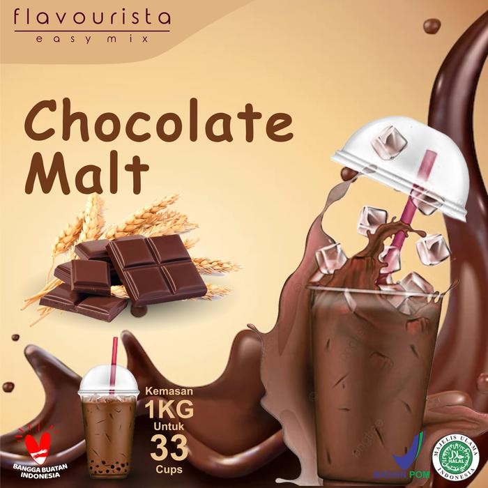 

Flavourista Easy Mix - Bubuk Minuman Rasa Coklat Malt 1000 Gram