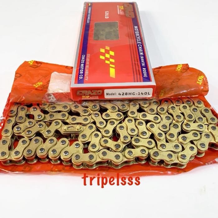 RANTAI GOLD 428HG-140L KLX 150 / TRAIL / CRF 150 / WR 155 / R15 / XABRE / VIXION NEW UNIVERSAL MOTOR