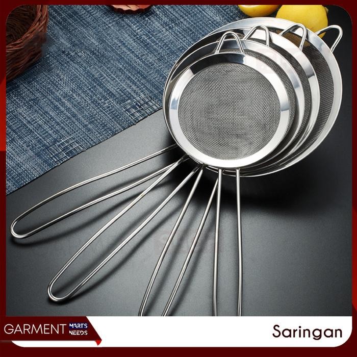 Saringan Minyak Goreng Stainless Steel Tirisan Gorengan Stainer Besar