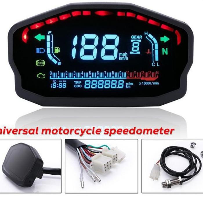 Speedometer digital universal motor ducati aprilia yamaha honda kawasaki suzuki