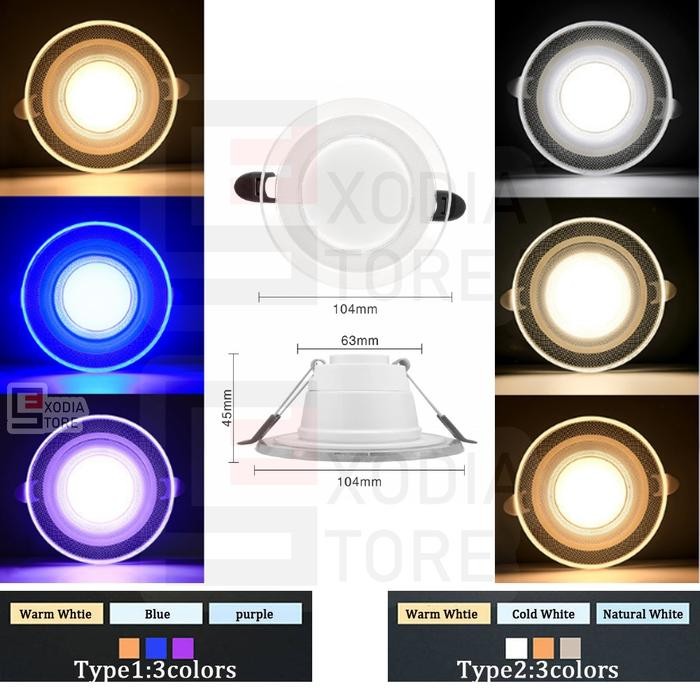 (Expert) Emico Lampu LED Downlight 6 Watt 3 Warna Cahaya SNI Panel