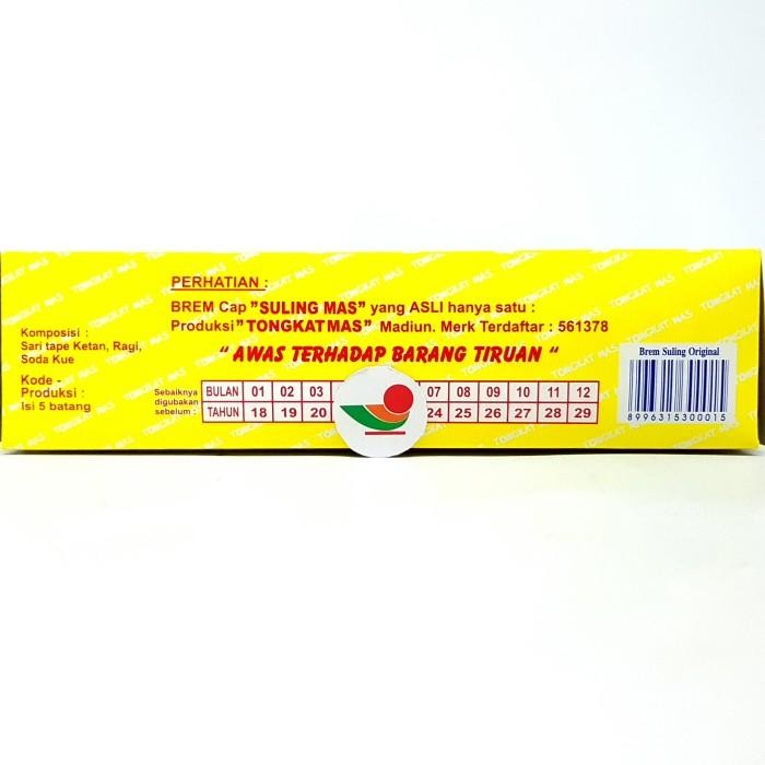 

(Expert) SULING MAS BREM ASLI ISI 5 btg CAP TONGKAT MAS KHAS MADIUN HALAL MUI