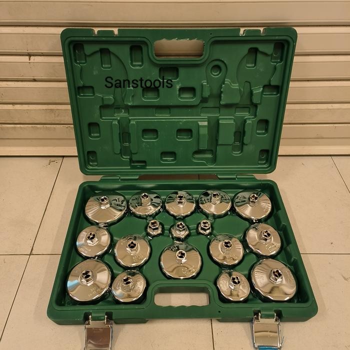 Terbaru 17pcs kunci oil filter set mangkuk / pembuka filter oli mobil motor