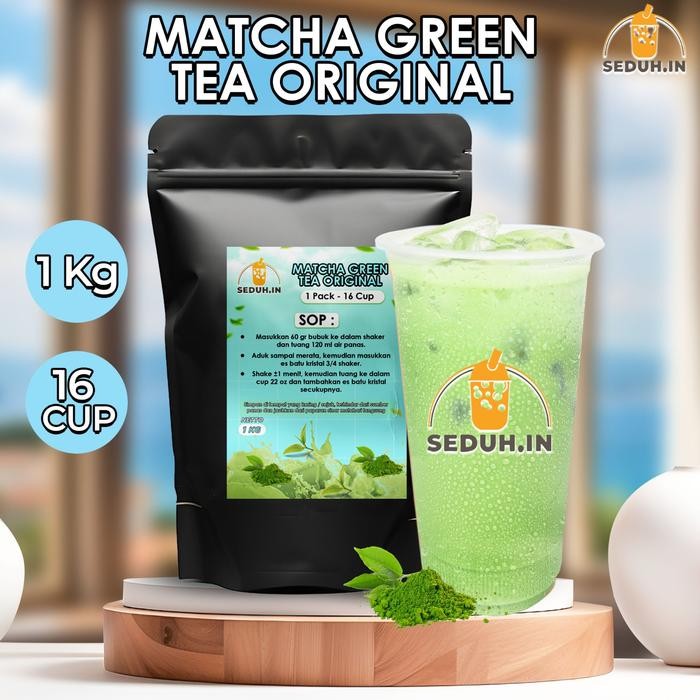 

MATCHA GREEN TEA ORIGINAL 1 KG / BUBUK MINUMAN PREMIUM PREMIX