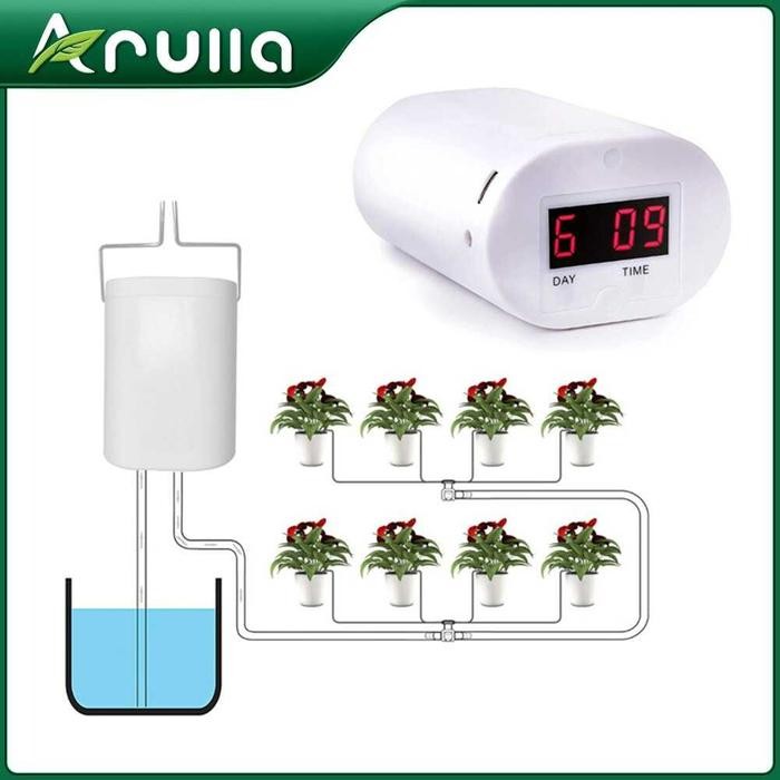 ALAT PENYIRAM TANAMAN OTOMATIS ELEKTRIK TIMER FLOWER WATERING 8 HEAD