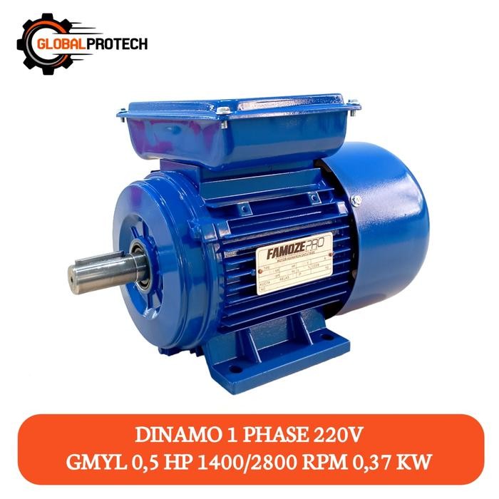 Famoze Pro Dinamo 1 Phase 0,5 HP 1400 RPM / 2800 RPM Tipe GMYL 0.37 KW