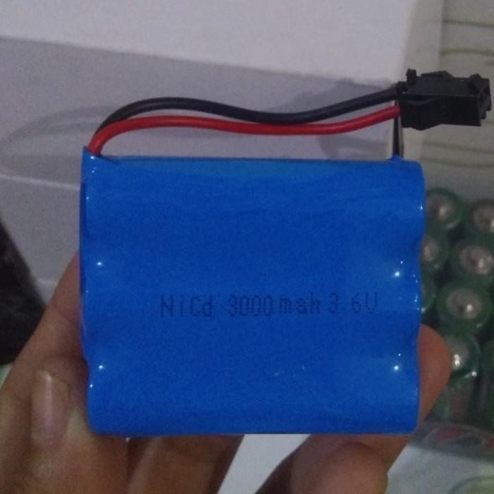 (Expert) baterai lipo Ni-cd Nicd 3.6V 3,6v 1200mah soket hitam battery RC ujie