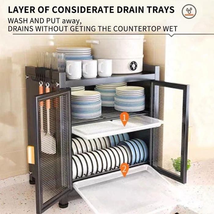 Rak Piring Tertutup Rak Piring Stainless Steel Rak Piring Stainless Steel Rak Piring Dapur Rak