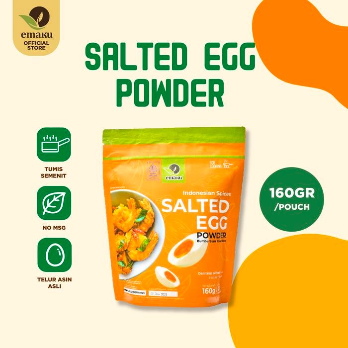 

Osyak.Mart Emaku Salted Egg Powder Untuk Menumis Kemasan Pouch 160 Gram