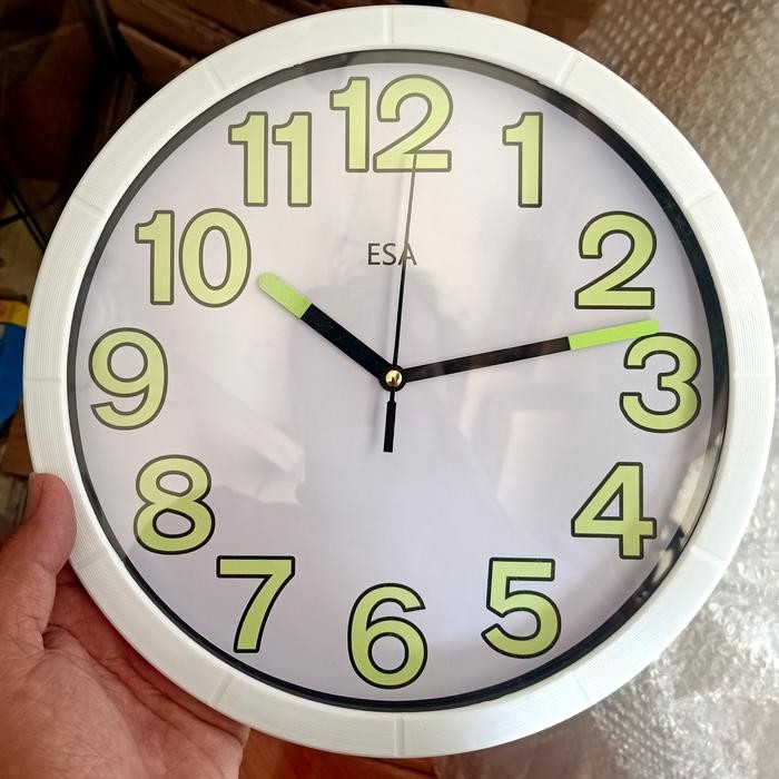 Jam Dinding Glow In The Dark Blue Cat Mesin Skp Seiko Super Silent New Product