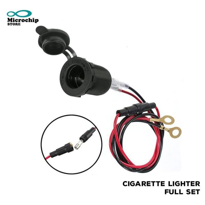 cigarette lighter socket full set mobil dan motor kode 353