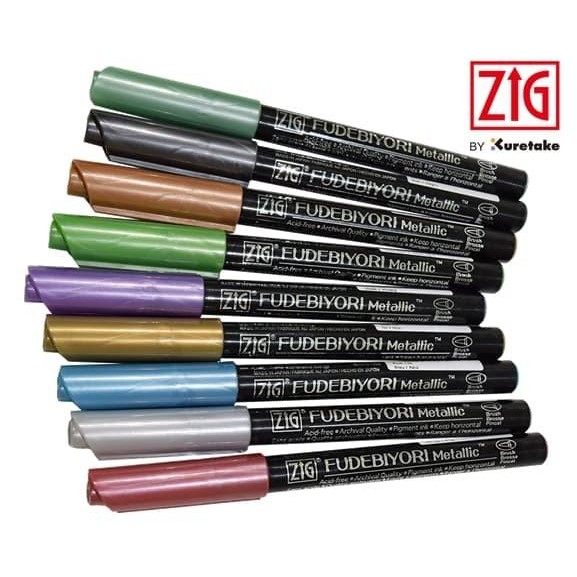 

zig brush fudebiyori metallic kuas lukis cbk 55mt kode 1318