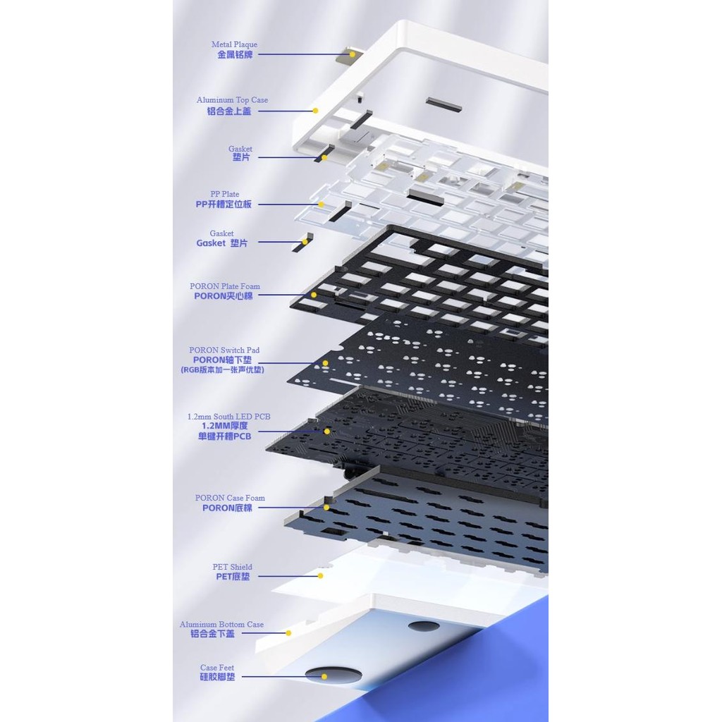 (Expert) Leobog Hi75 75% Aluminum Barebone Mechanical Keyboard Kit Hi-75