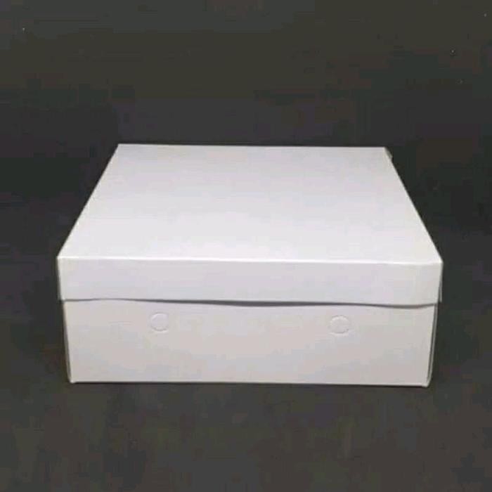 25pcs Kardus Nasi Putih Tebal 18x18 20x20 22x22/Kotak Nasi Putih Polos/Dus Nasi Kotak Putih
