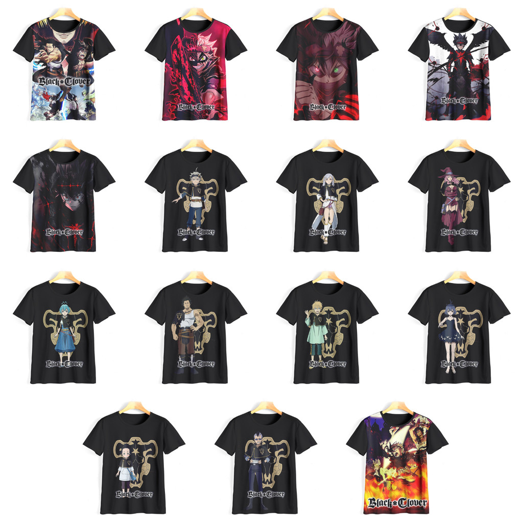Kaos Black Clover 3D Keren Kaos Anime Black Clover Baju Asta Black Clover Murah Untuk Anak Umur 1-12
