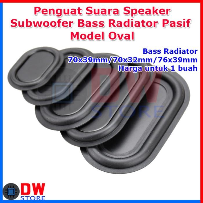 TERLARIS.. Penguat Suara Speaker Subwoofer Bass Radiator Pasif Passive Oval