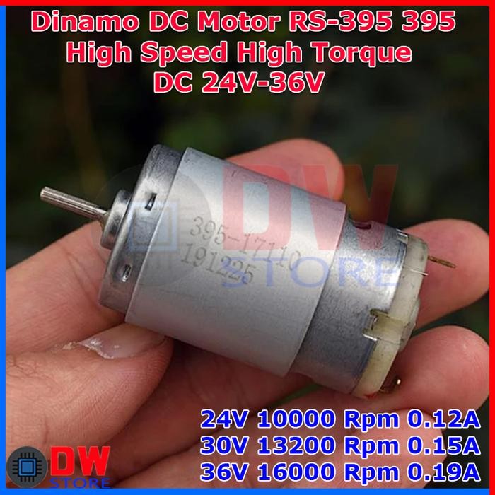 TERLARIS.. Dinamo DC Motor RS395 RS 395 DC 24V 30V 36V High RPM Speed High Torque