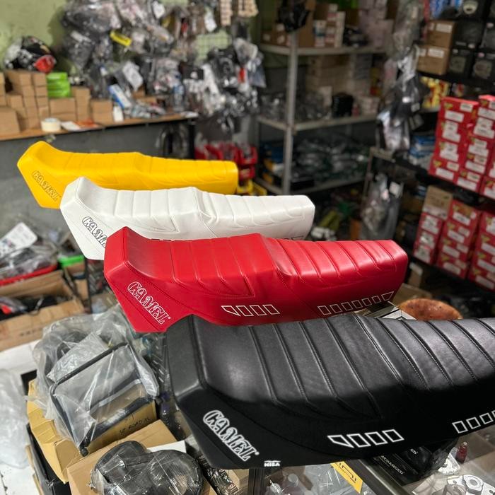 Jok NISA Camel vespa excel original italy warna merah kuning putih