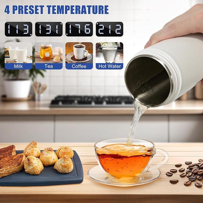 Pemanas Air Listrik Mobil Electric Thermos Kettle Portable 500 ml Portable Dengan Pemanas