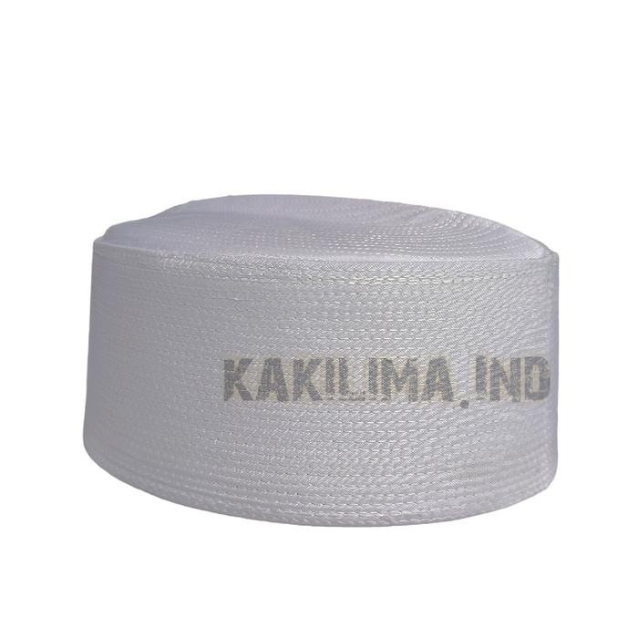 Peci Songkok Kopiah PUTIH Kalbut Habib Bahar Tinggi 9cm - Peci Batok Malaysia Haji Putih Polos Pria