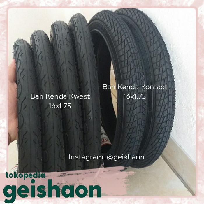 Ban Luar 16 X 1.75 + Ban Dalam Sepeda Kenda 16 X 1.75 (Paket)