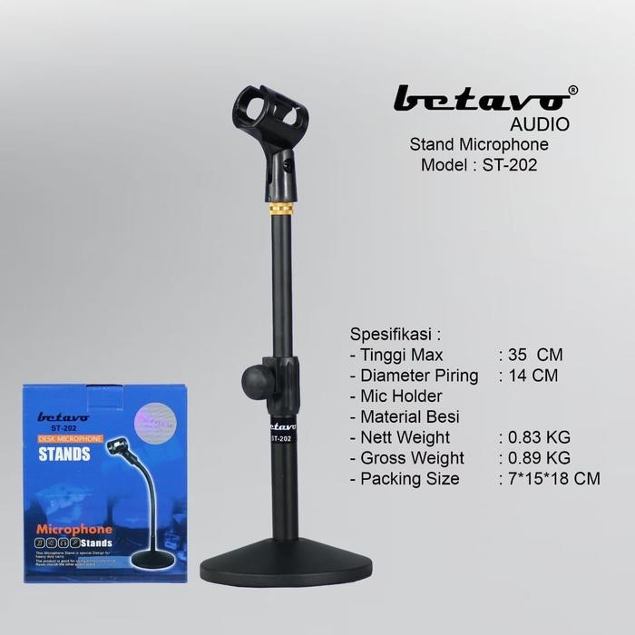 stand mic meja full besi / stand mic betavo st 202 full besi top