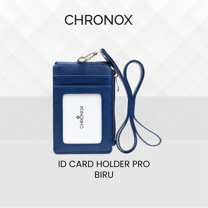 

Ready- Chronox Lanyard Pro Id Card Holder Saffiano Fiber Pria Wanita (Gantungan Kartu)
