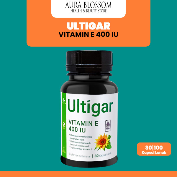 Ultigar Vitamin E 400 IU BPOM dan Halal – Membantu menjaga kesehatan kulit, meningkatkan kelembaban 