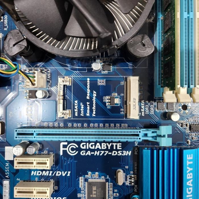 Jual Paket mobo gigabyte - processor i5 3570 - ram 8gb - fan processor