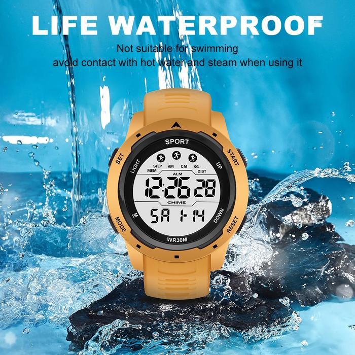 Sunlifex Jam Tangan Pria Digital Bercahaya Jam Tangan Cowok