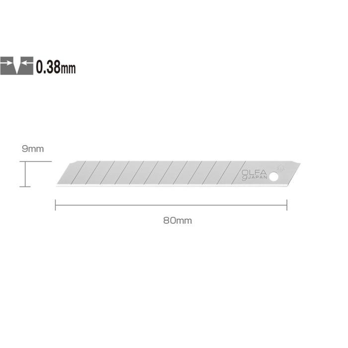 

9MM SPARE BLADE AB-10 (10PCS PACK) OLFA KODE 611
