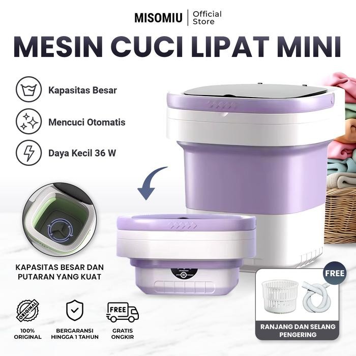 Mesin Cuci Lipat Mini Dan Pengering Pakaian Kapasitas 12L