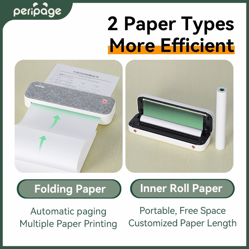 Peripage Portable A4 Printer Tattoo printer Mini Inkless Thermal Paper Wireless Bluetooth Phone