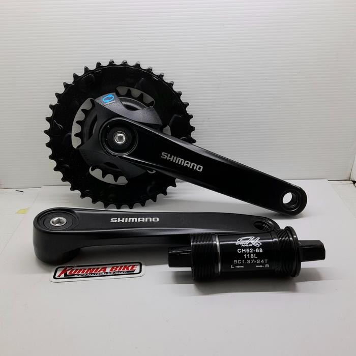 crank shimano altus double + bottom bracket SPAREPART SEPEDA TERMURAH
