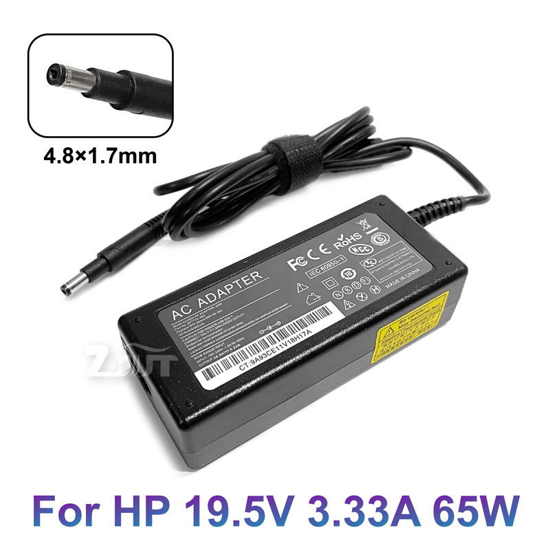 19.5V 3.33A 4.8*1.7mm 65W AC Laptop Power Adapter Charger For HP ENVY 4 6 TPN-C102 Q113 Q115 G7000