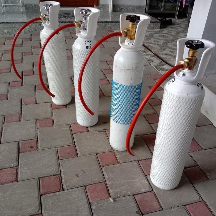 Tabung Gas Oksigen 1M3 Isi Baru Oksigen Ikan Hias