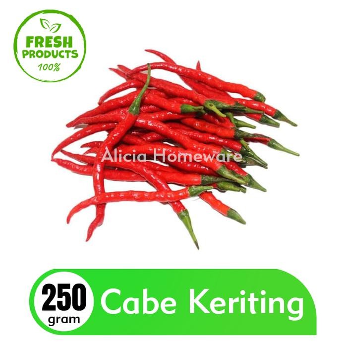 

New Cabai Merah Keriting / Cabe Merah Keriting 250 gram