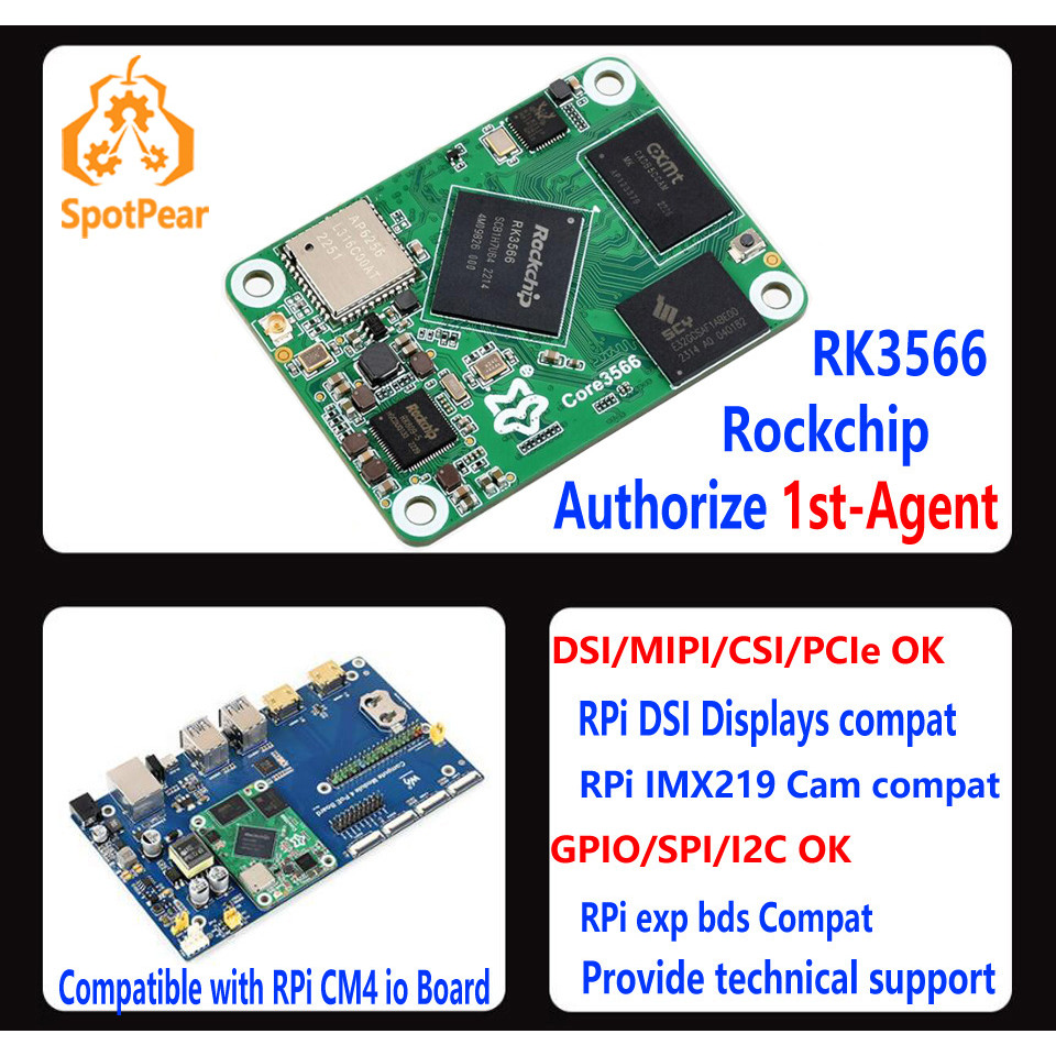 PROMO HARI INI  LuckFox Core3566 RK3566 Compatible With Raspberry Pi CM4 (technical support) M5WQC  