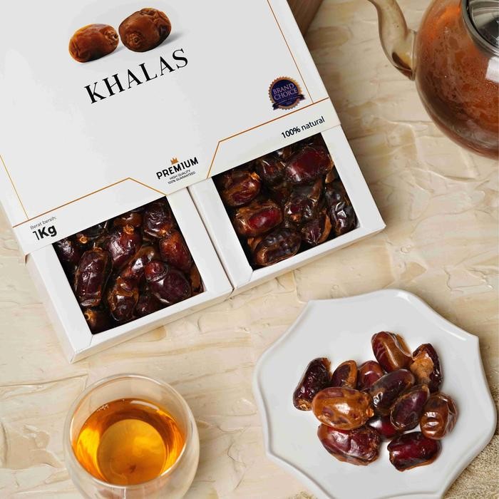 

Timur Tengah Kurma Khalas 1 Kg Premium Kholas Dates Original High Quality