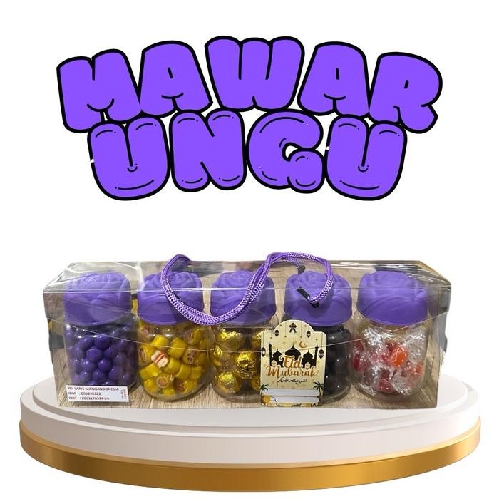 

Hampers coklat MAWAR UNGU ISI 5 toples